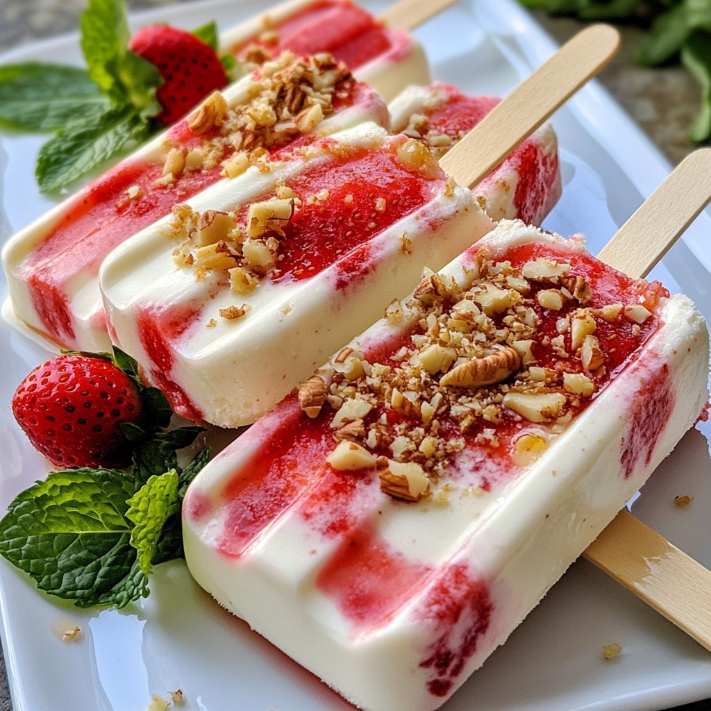 Greek Yogurt Strawberry Pops Refreshing Summer Treat