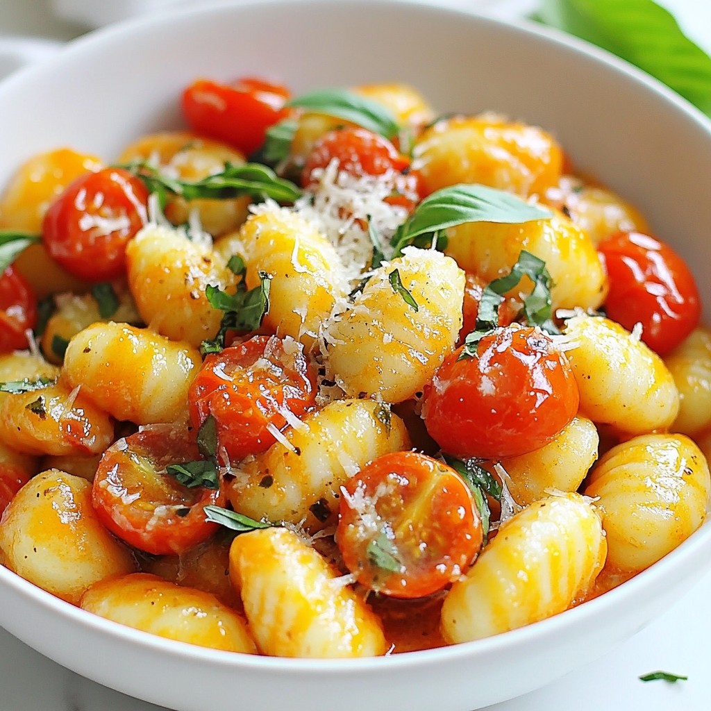 Satisfying Tomato Basil Mozzarella Gnocchi Recipe