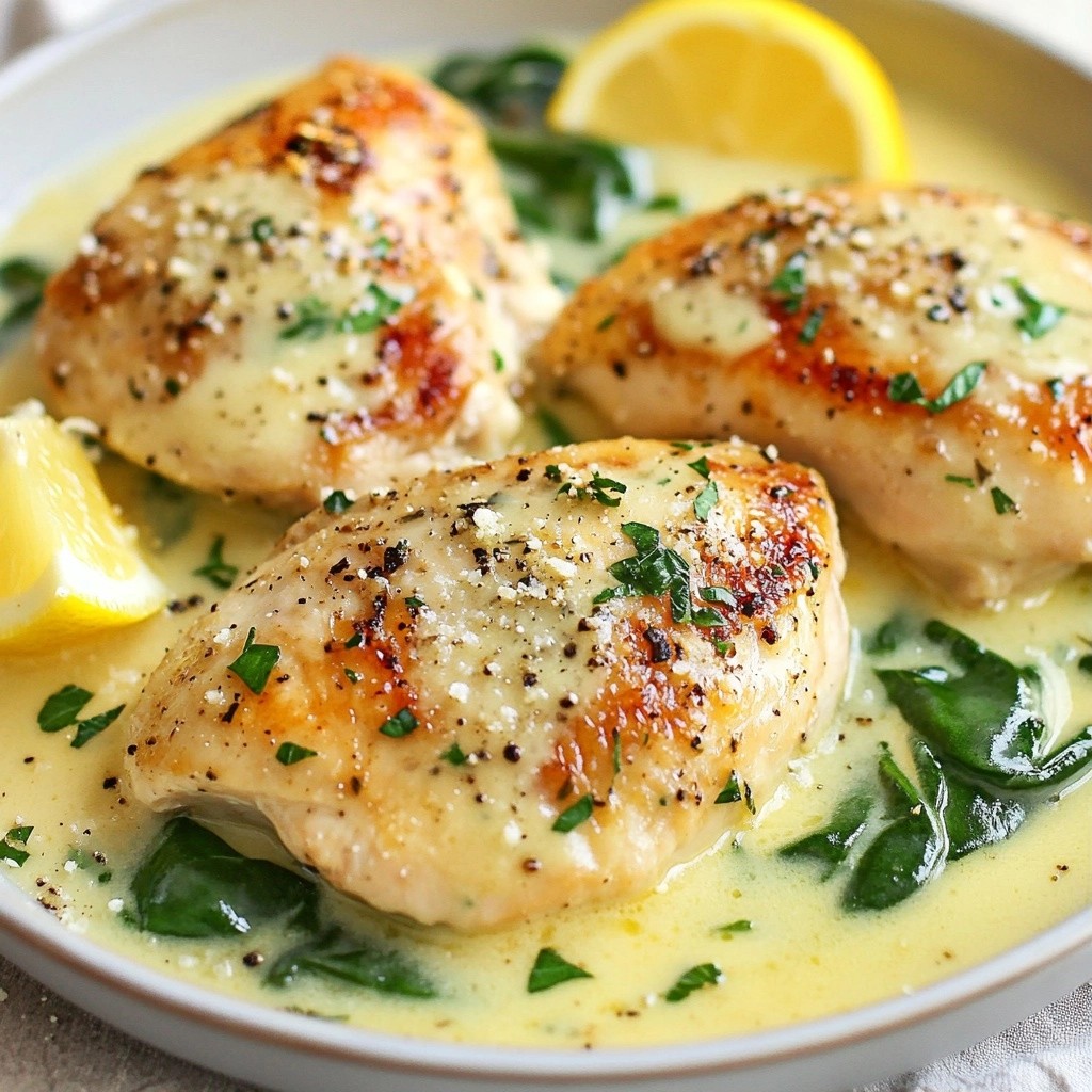 Easy Weeknight Creamy Garlic Chicken and Spinach Delight