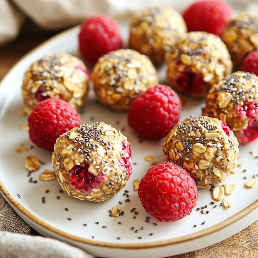 Raspberry Almond Energy Bites Nutritious Snack Boost