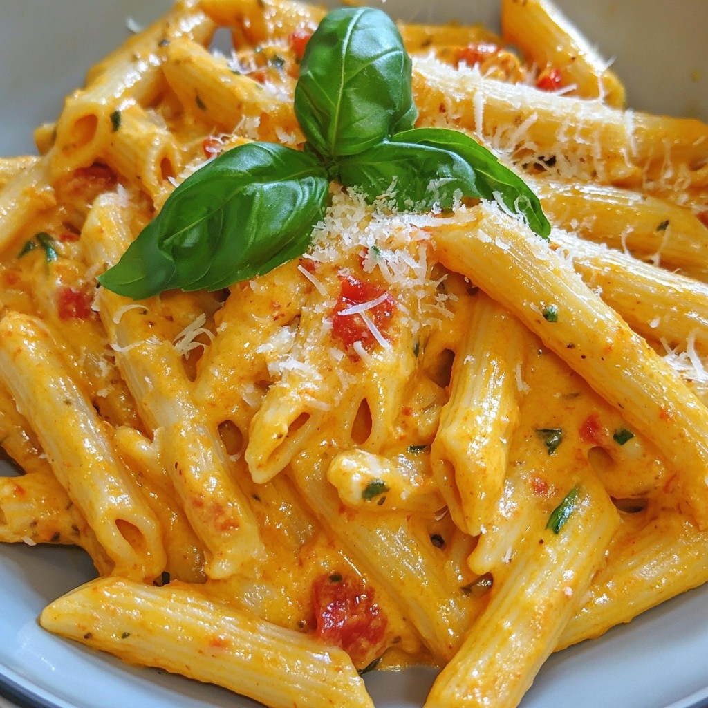 Roasted Red Pepper Penne Flavorful and Easy Recipe