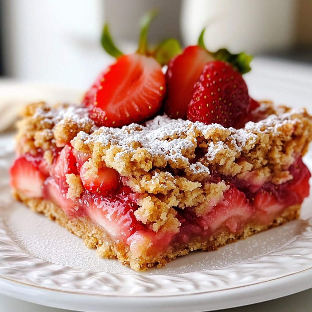 Strawberry Oatmeal Crumble Bars Delightful Treat Recipe