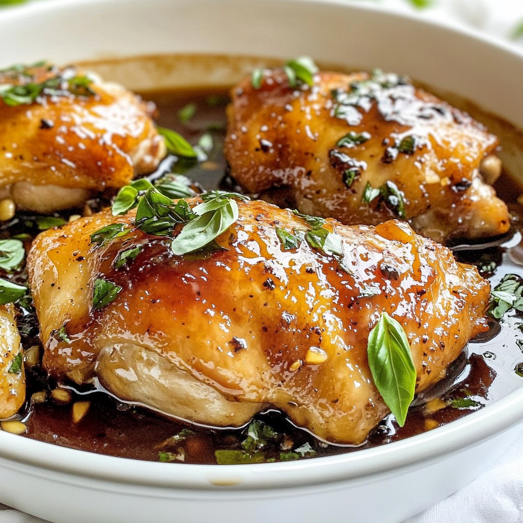 Crispy Weeknight Dinner Balsamic Glazed Chicken Thighs
