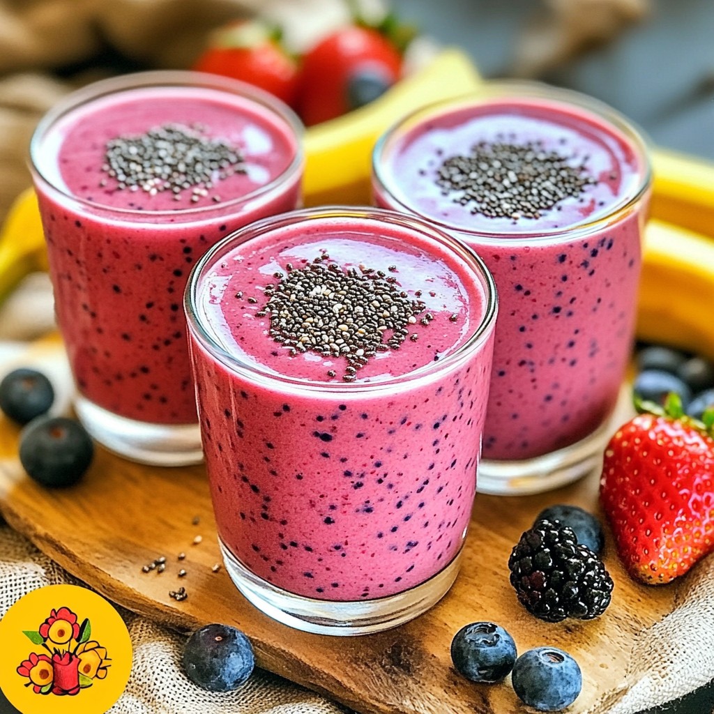 Triple Berry Smoothie Healthy and Refreshing Recipe