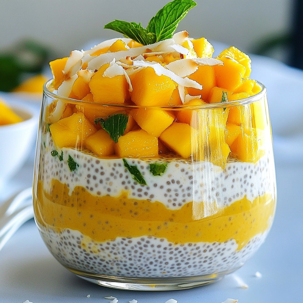 Mango Coconut Chia Pudding Tasty Healthy Delight