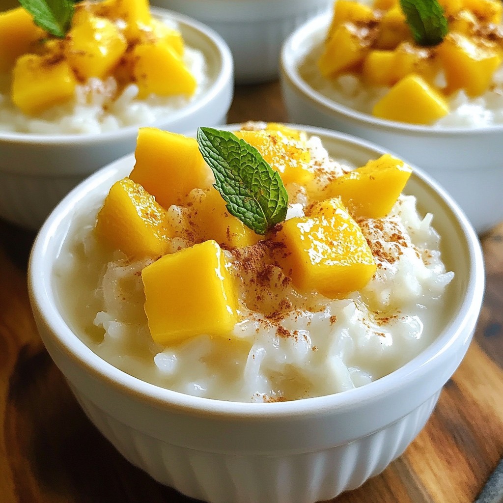 Mango Coconut Rice Pudding Creamy Delightful Recipe