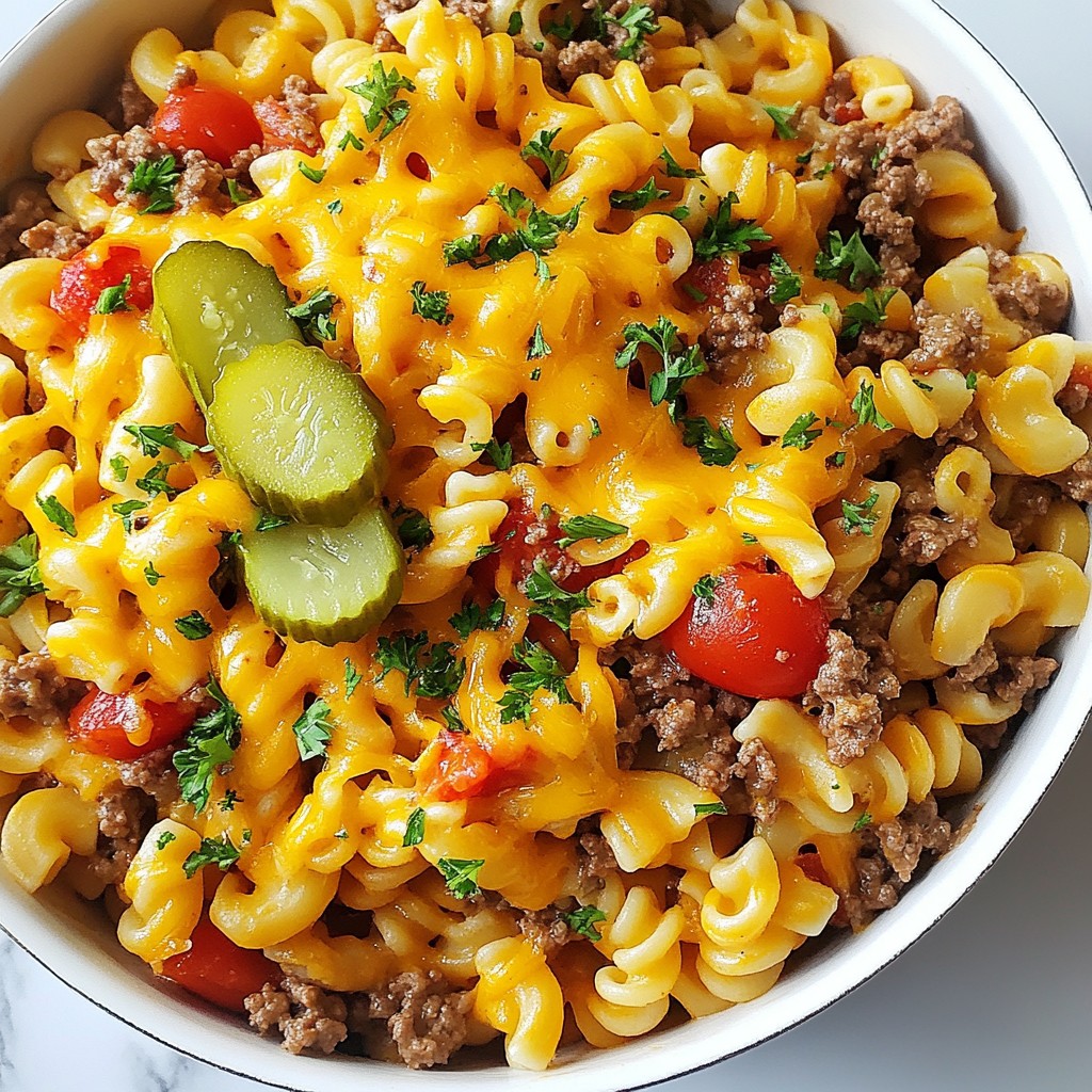 Loaded Cheeseburger Pasta Skillet Fun Family Meal