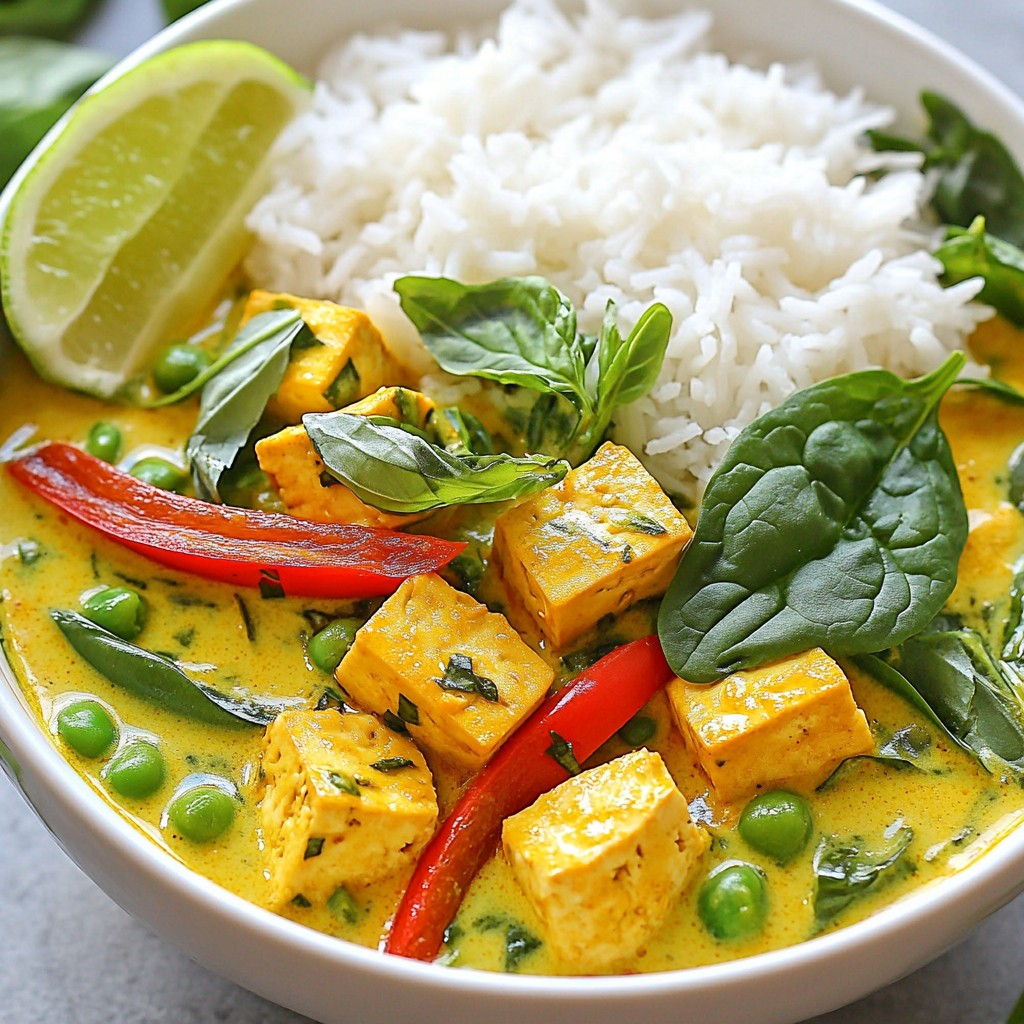 Quick Weeknight Meal Thai Green Curry Tofu Recipe