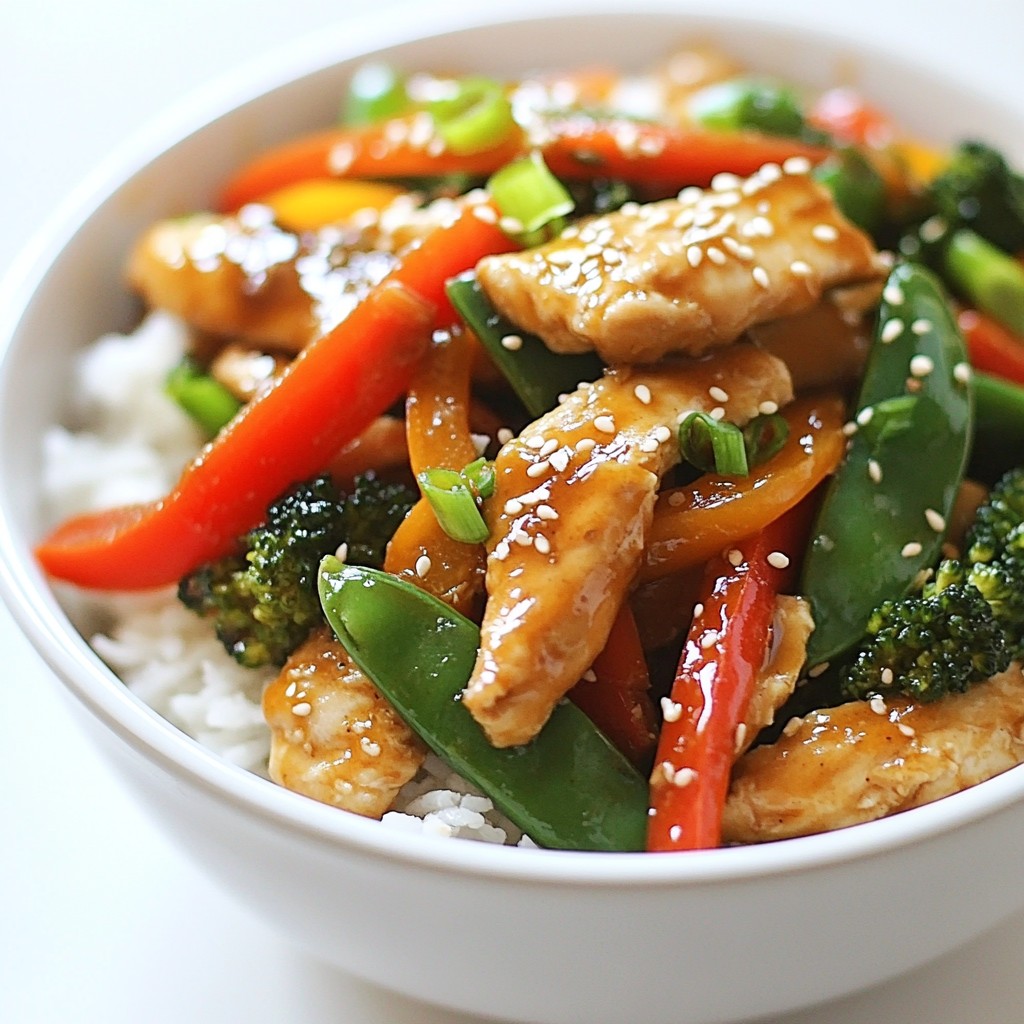 Quick weeknight dinner Spicy Ginger Chicken Stir-Fry