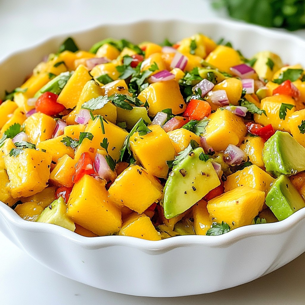 Tropical Mango Avocado Salad Fresh and Flavorful Dish