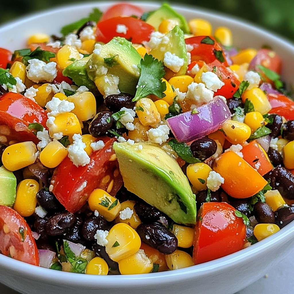 Black Bean Corn Fajita Salad Fresh and Flavorful Dish