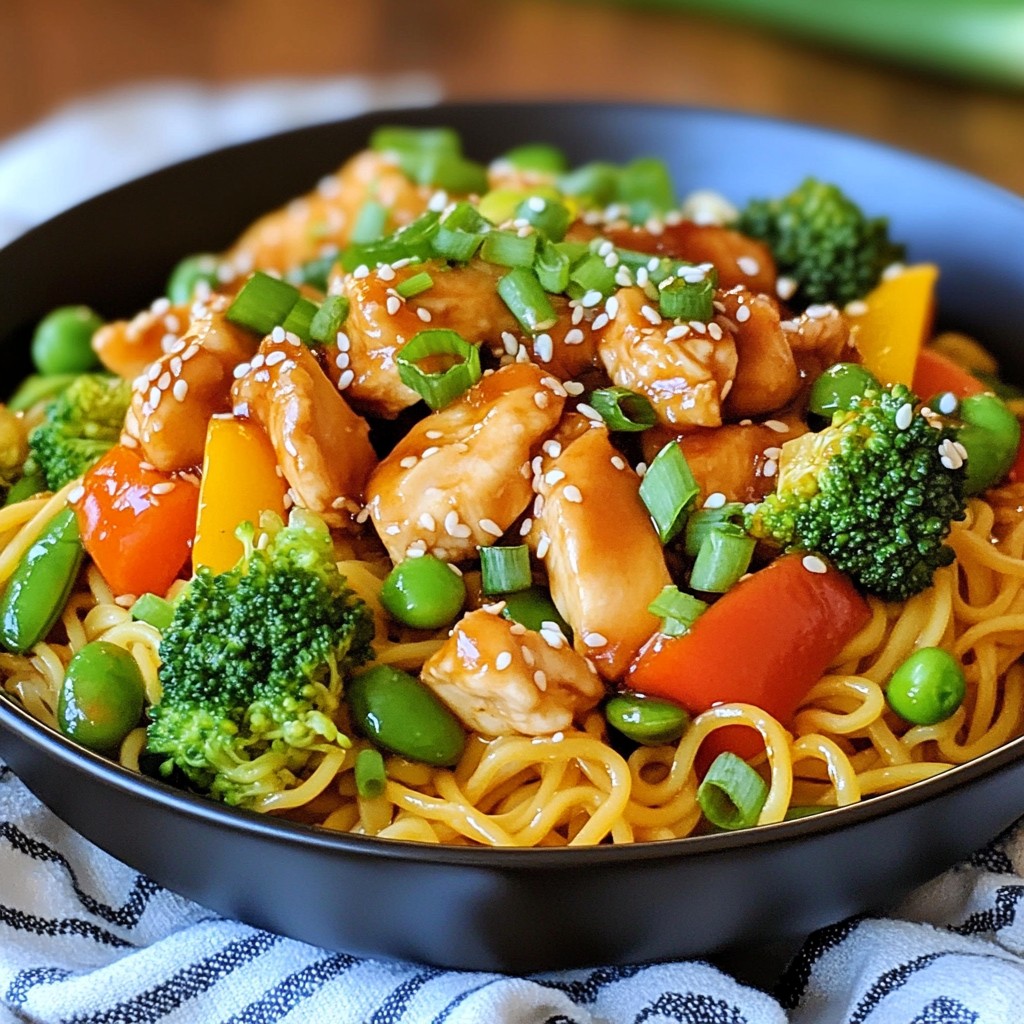 Quick Weeknight Meal Teriyaki Chicken Noodles Delight