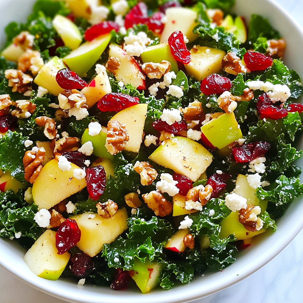 Cranberry Apple Kale Salad Fresh and Flavorful Recipe