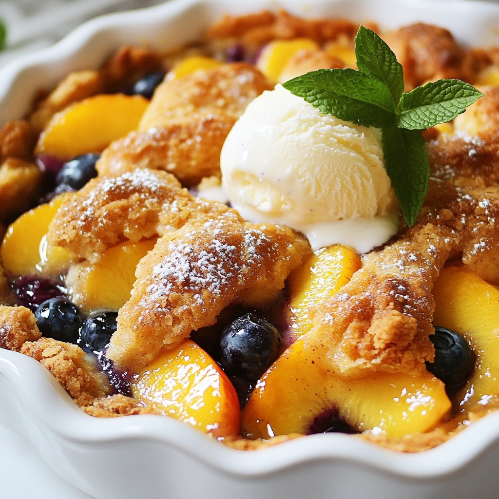 Blueberry Peach Cobbler Simple and Delicious Recipe