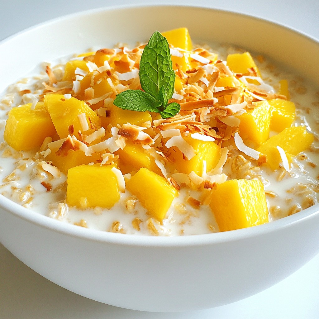 Mango Coconut Overnight Oats Simple and Tasty Recipe