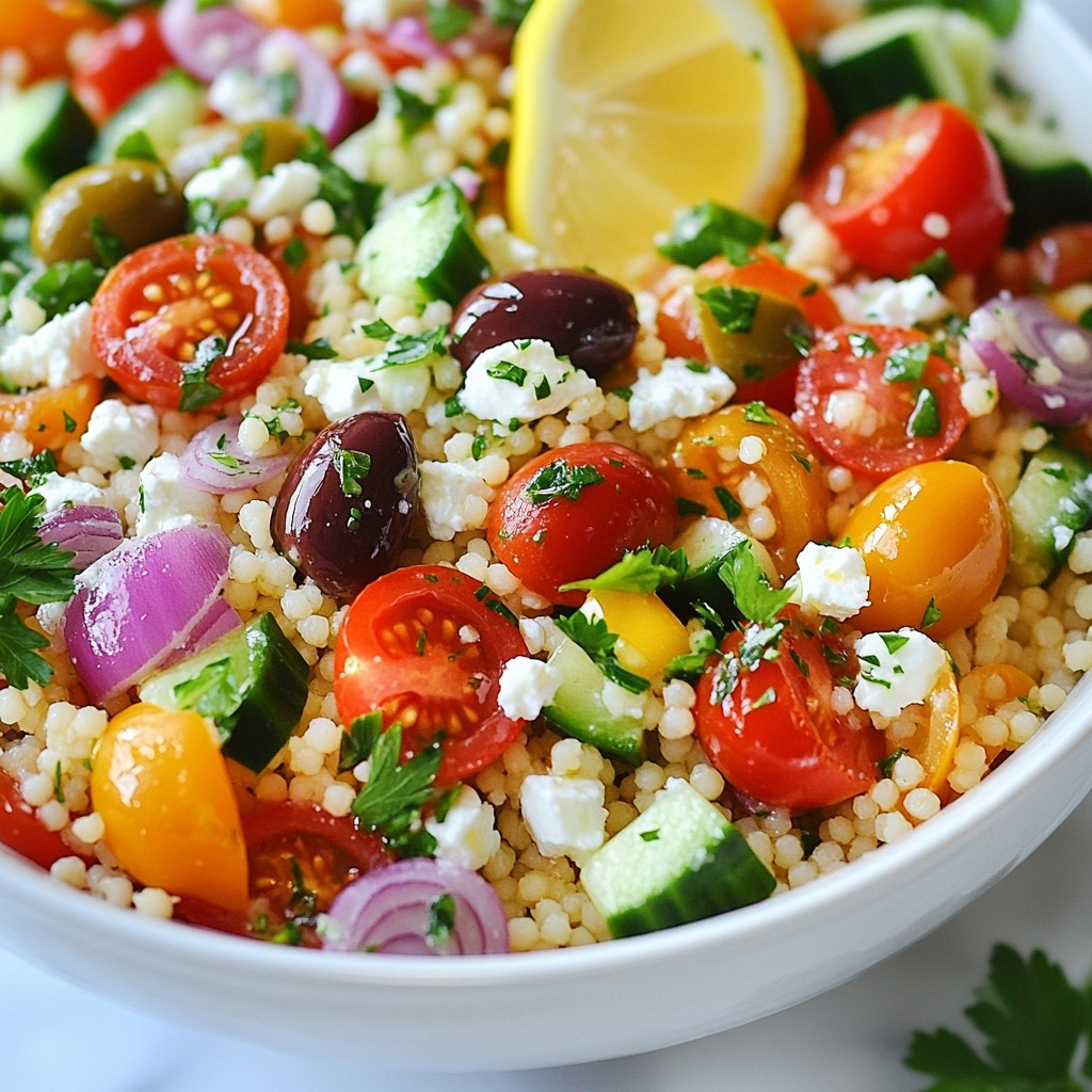 Mediterranean Couscous Salad Fresh and Flavorful Dish