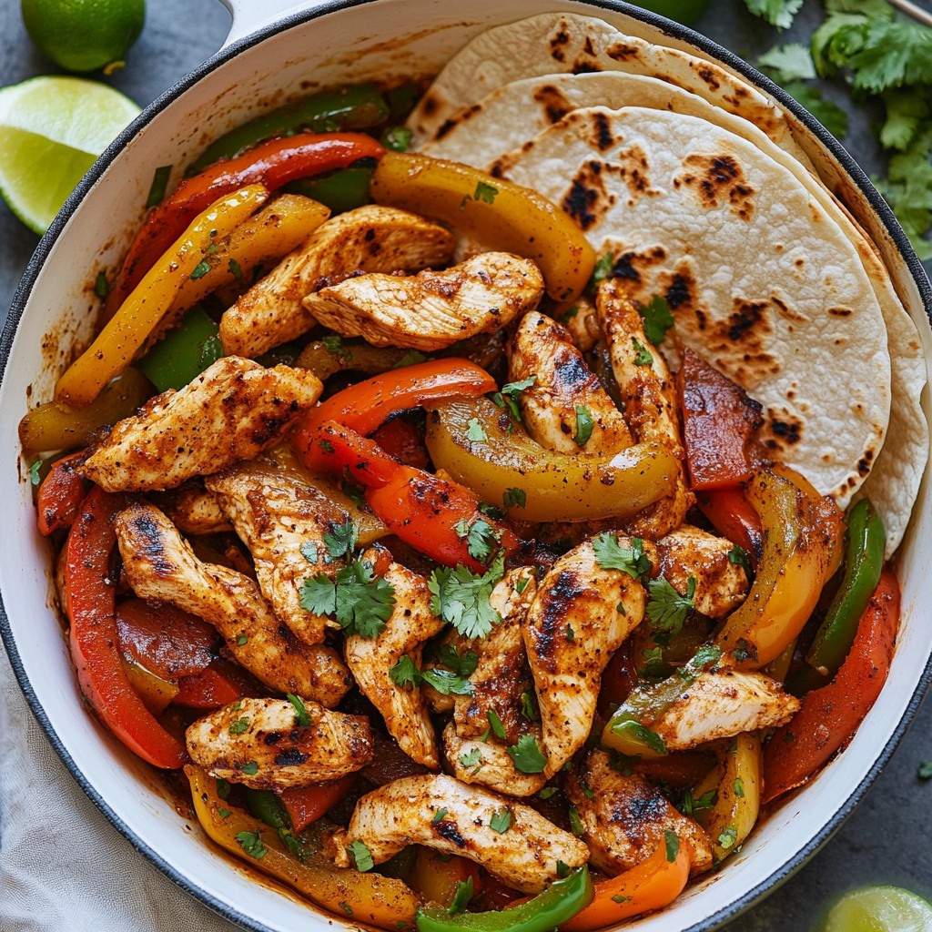 Quick Weeknight Meal Spicy Chicken Fajita Skillet Easy