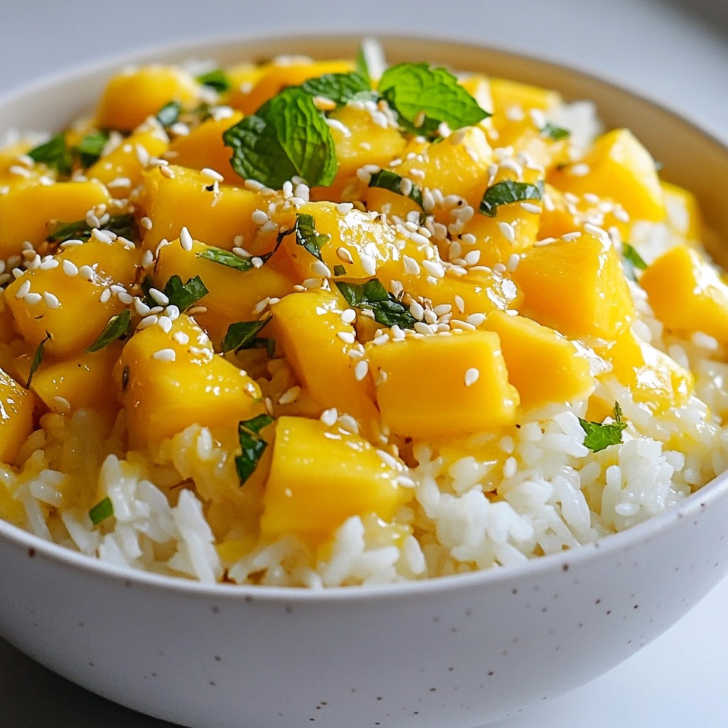 Thai Coconut Mango Rice Simple and Flavorful Dessert