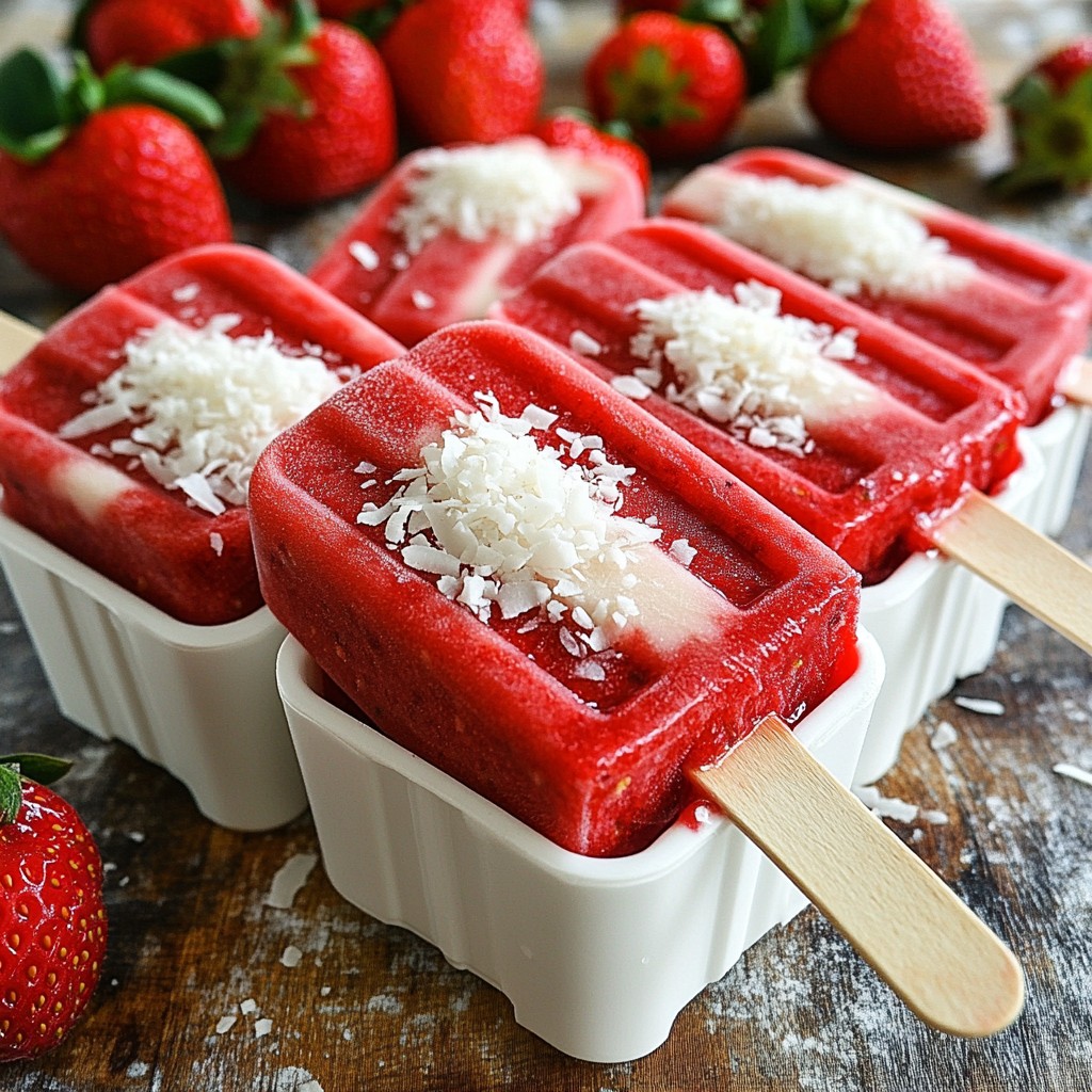 Strawberry Coconut Popsicles Refreshing Summer Treat