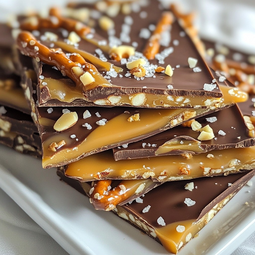 Caramel Chocolate Pretzel Bark Irresistible Treat
