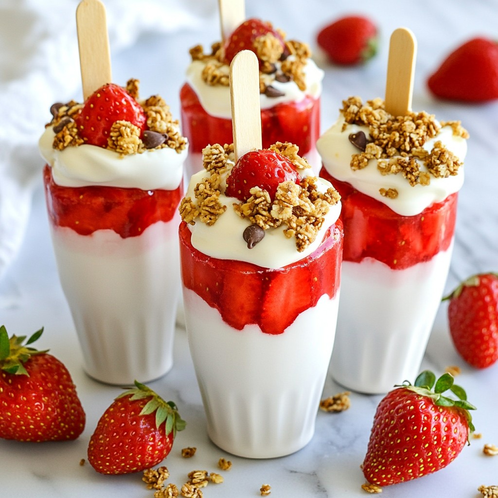 Strawberry Yogurt Parfait Pops Flavorful Summer Treat
