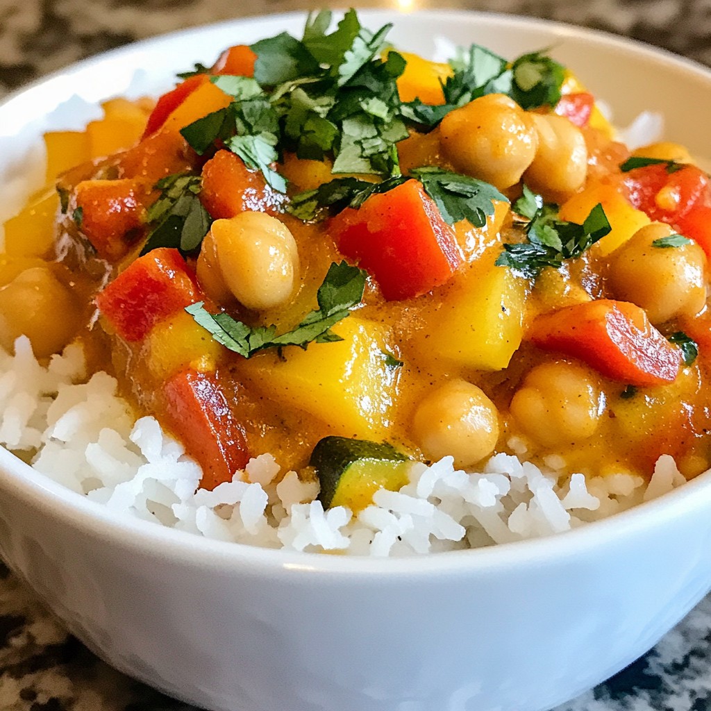 Hearty Simple Dinner Vegetable Chickpea Curry Recipe