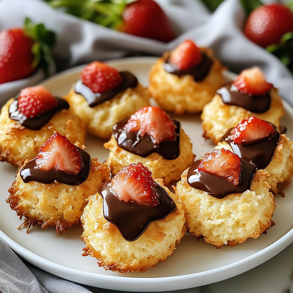 Strawberry Coconut Macaroons Delightful Dessert Treat