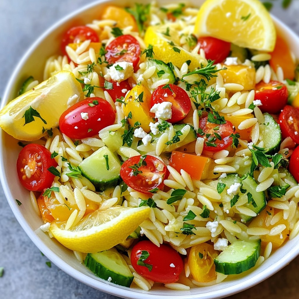Lemon Garlic Orzo Salad Fresh and Flavorful Delight