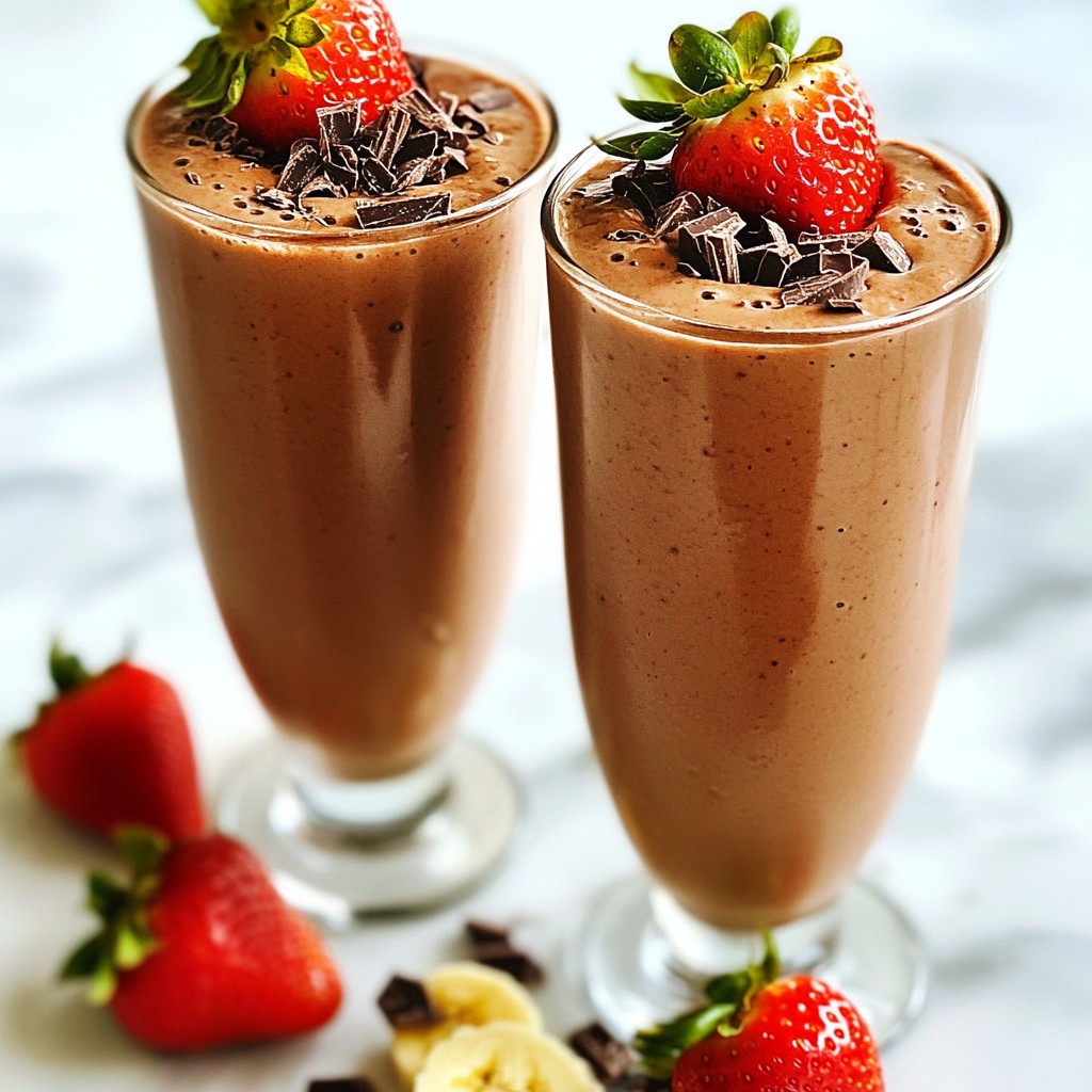 Chocolate Covered Strawberry Smoothie Delightful Treat