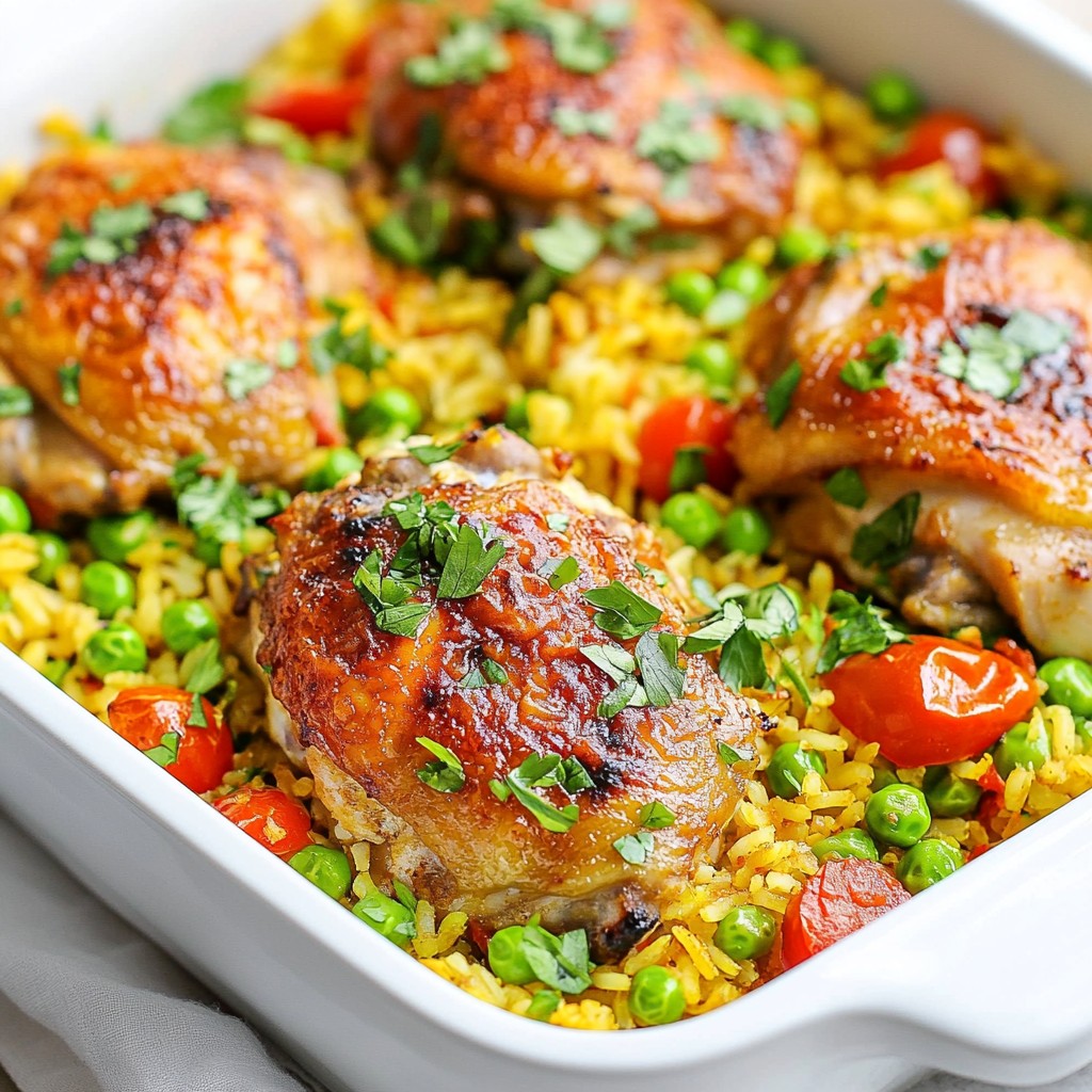 One-Pan Spanish Chicken & Rice Flavorful Dinner Meal