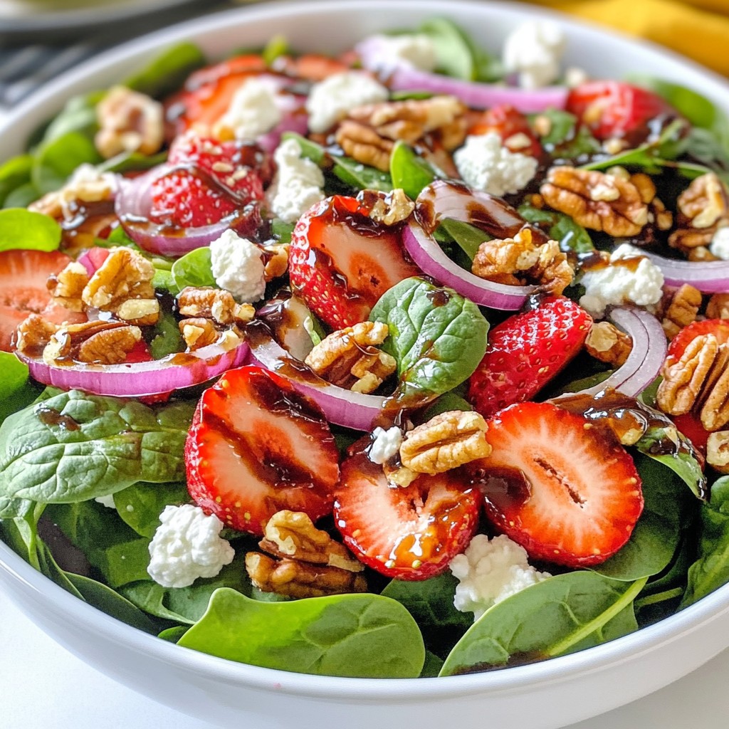 Balsamic Strawberry Spinach Salad Fresh and Tasty Meal