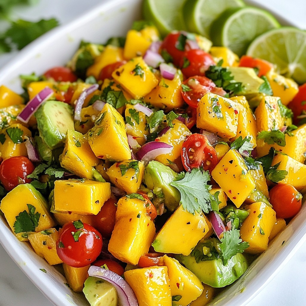 Tropical Mango Avocado Salad Refreshing and Simple Dish