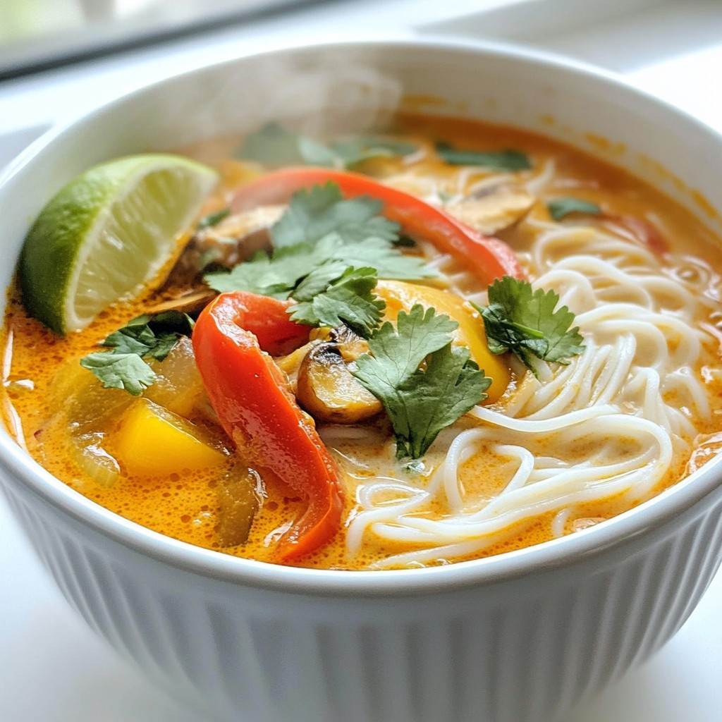 Thai Red Curry Noodle Soup Flavorful and Simple Dish