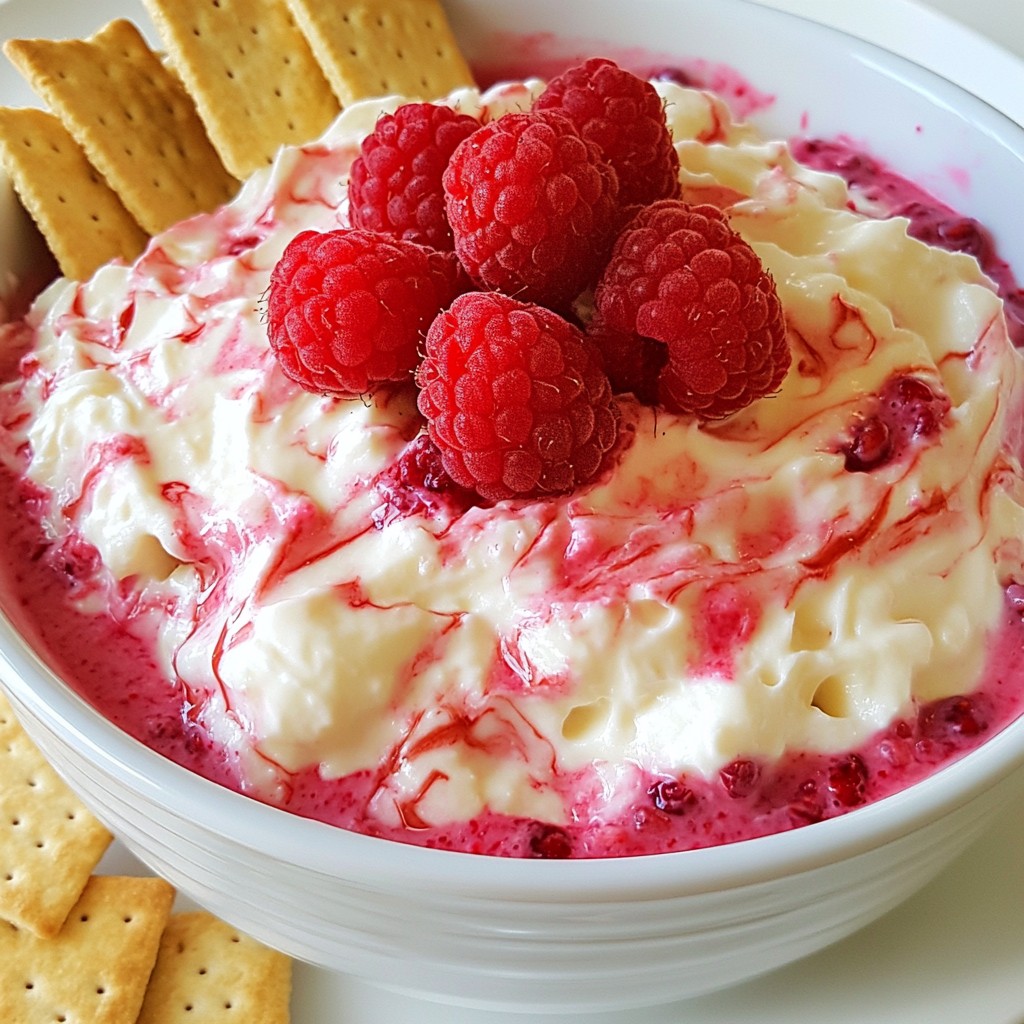 White Chocolate Raspberry Cheesecake Dip Delight