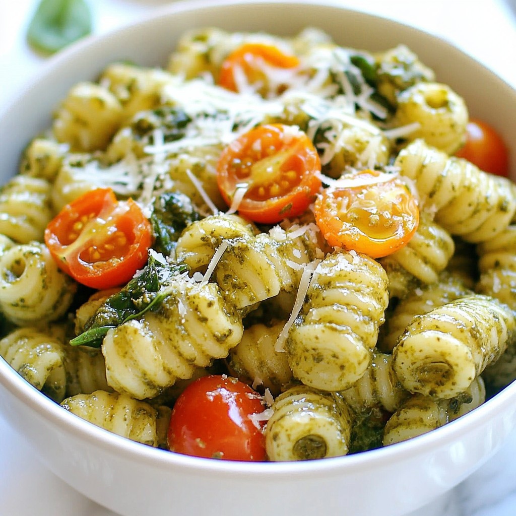 One-Pot Creamy Pesto Pasta Easy and Tasty Meal