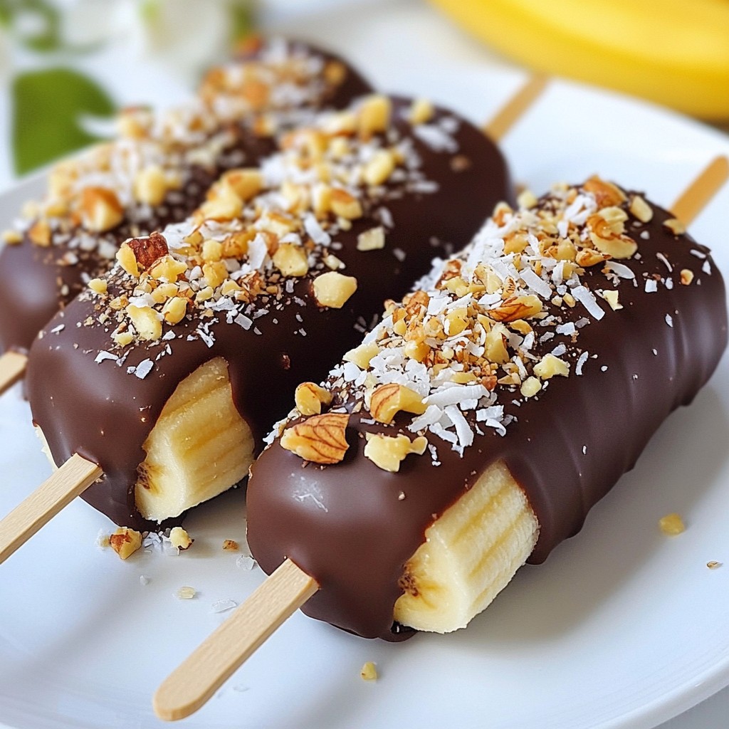 Delicious Chocolate Covered Banana Pops Simple Treat