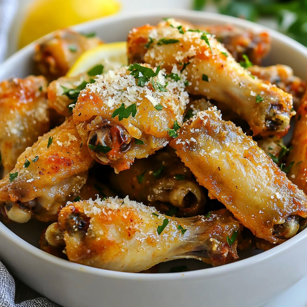 Air Fryer Garlic Parmesan Wings Crispy and Flavorful