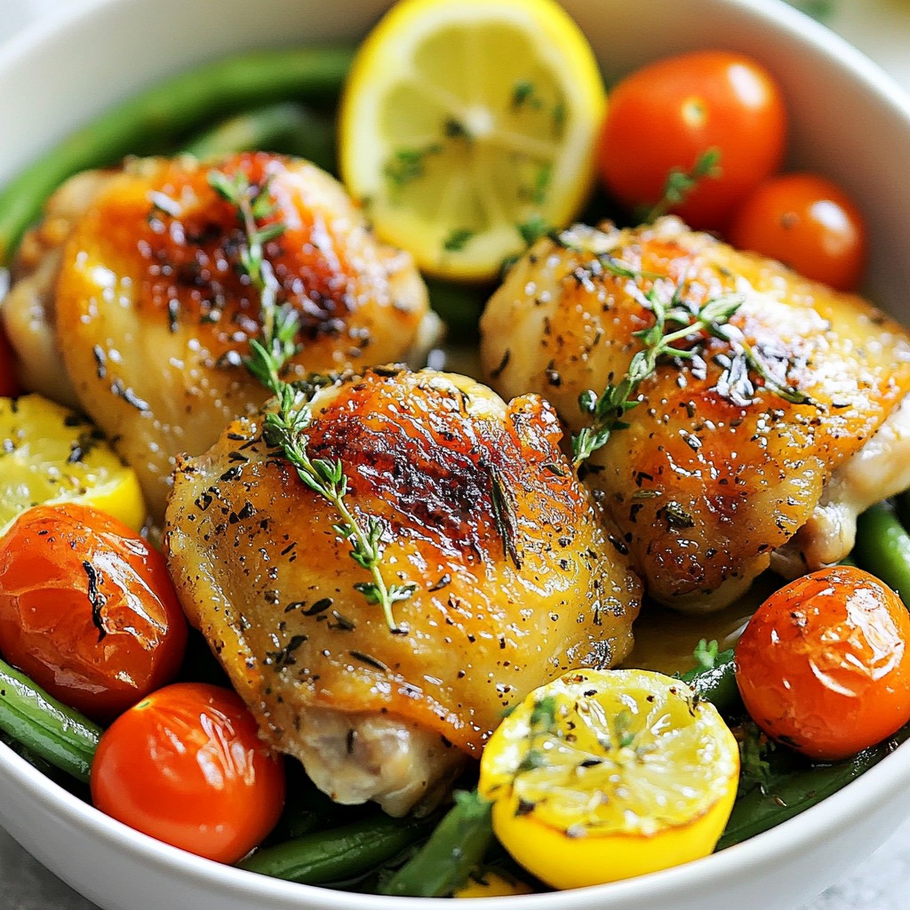 Hearty Weeknight Dinner Lemon Thyme Chicken Thighs