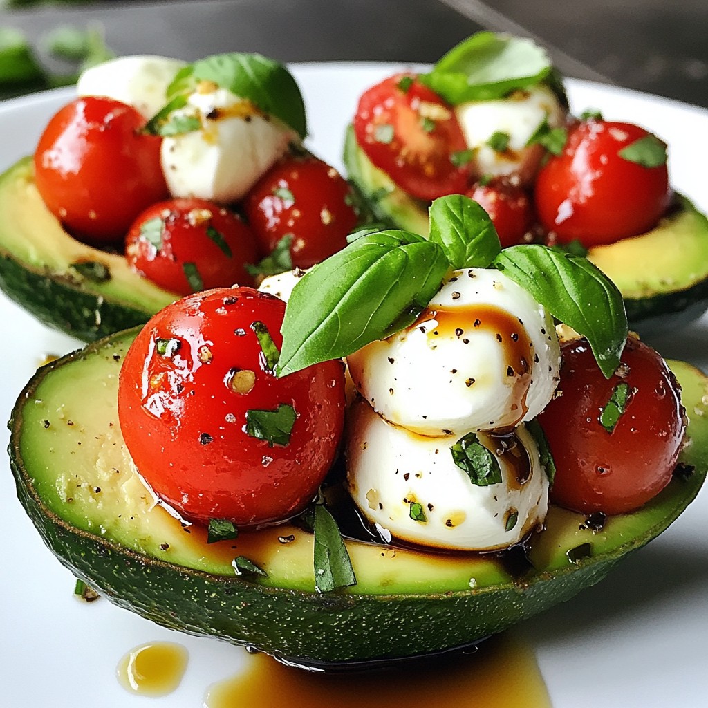 Caprese Stuffed Avocados Fresh and Flavorful Delight