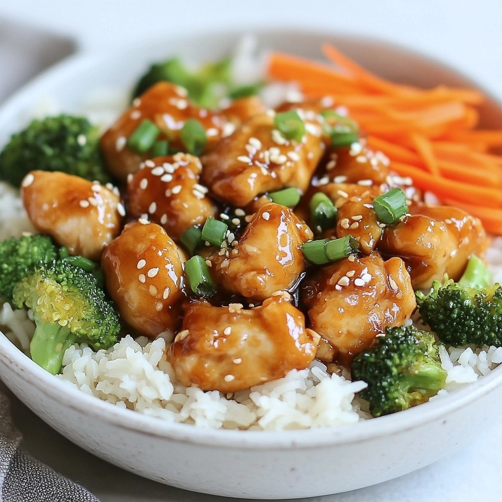 Quick Weeknight Dinner Honey Garlic Chicken Bowls Delight