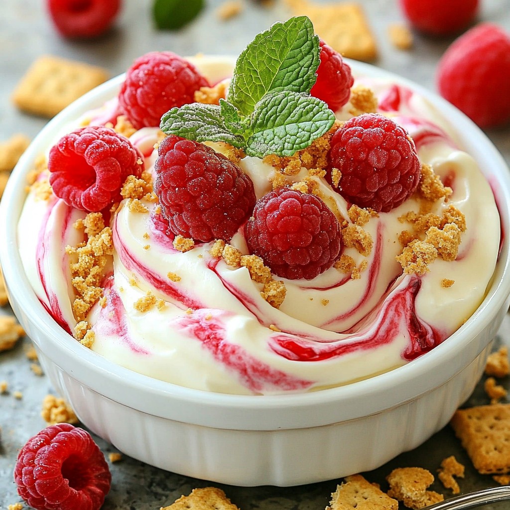 White Chocolate Raspberry Cheesecake Dip Delight