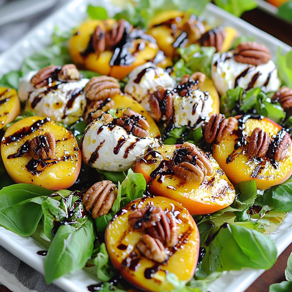 Grilled Peach Burrata Salad Fresh and Flavorful Delight