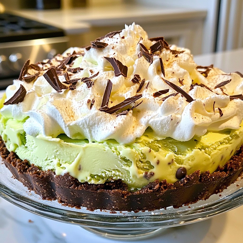 Mint Chocolate Chip Ice Cream Pie Simple and Sweet Treat