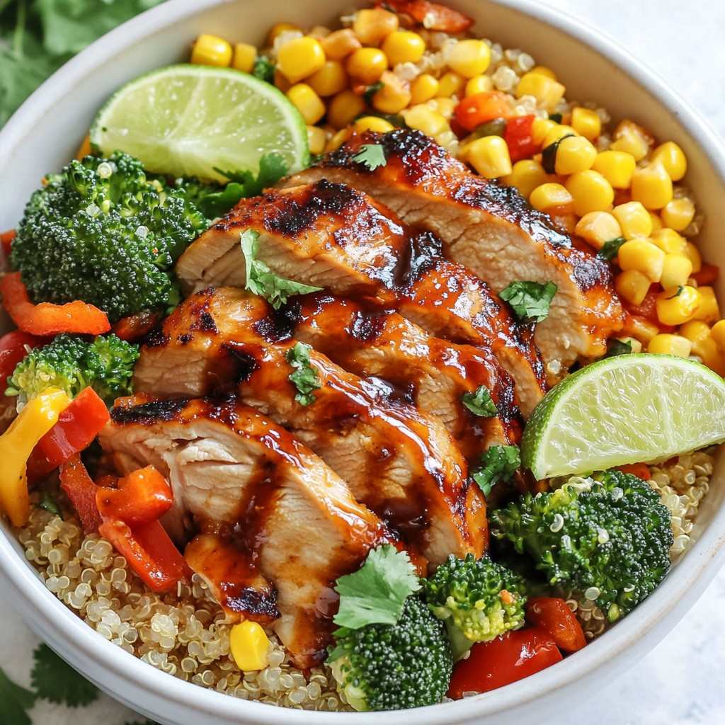 Flavorful Weeknight Dinner BBQ Chicken and Quinoa Bowl
