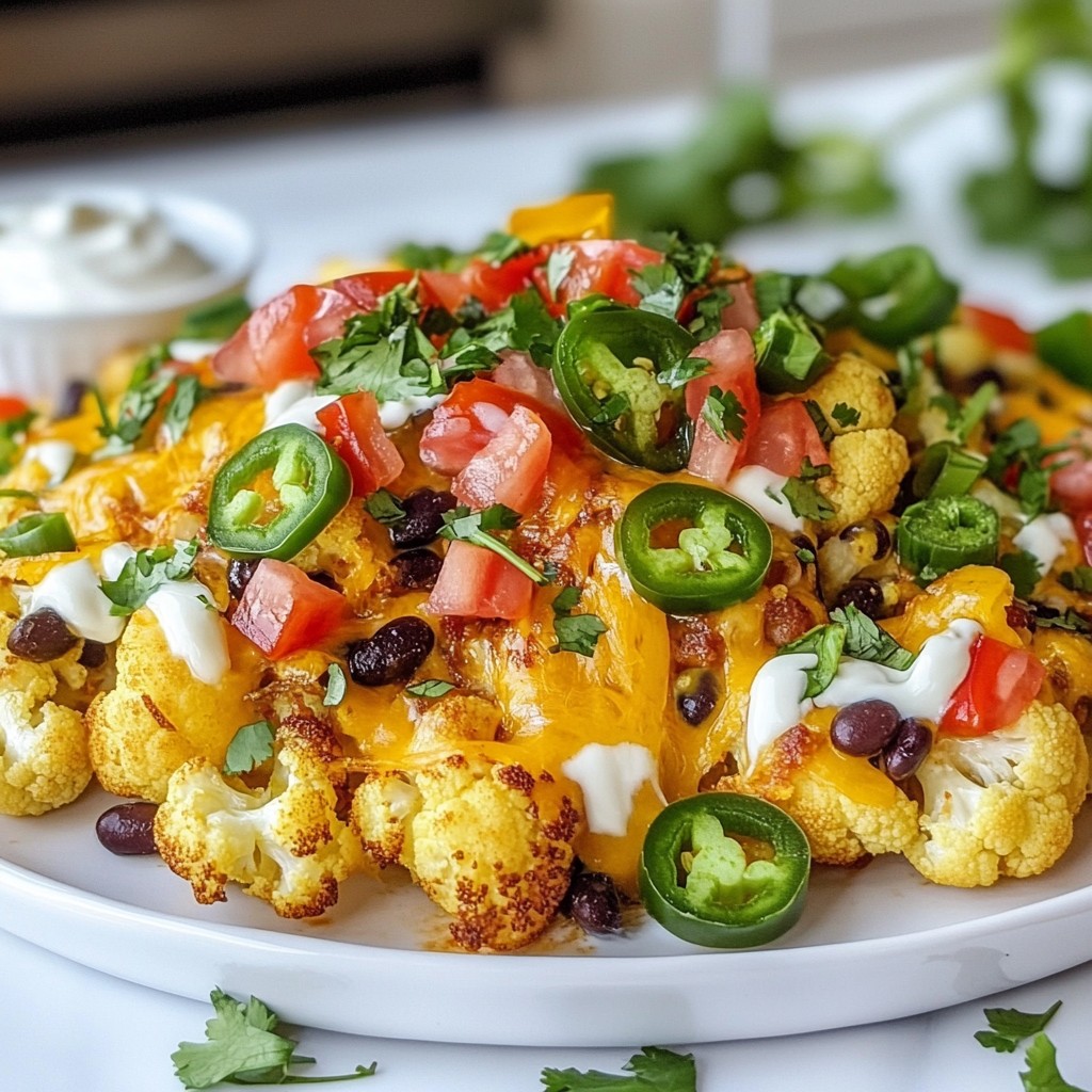 Cheesy Cauliflower Nachos Flavorful and Fun Recipe