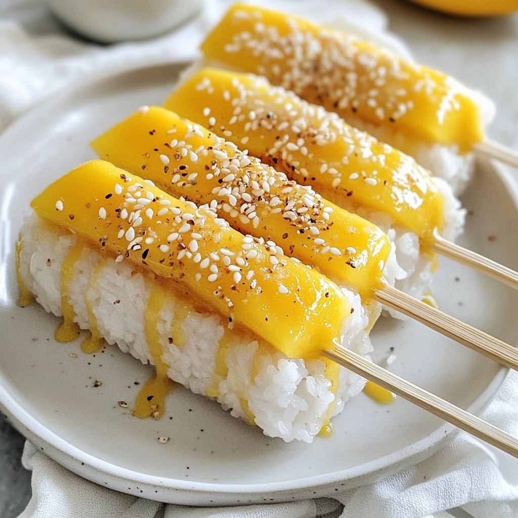 Thai Mango Sticky Rice Pops Simple and Tasty Treat