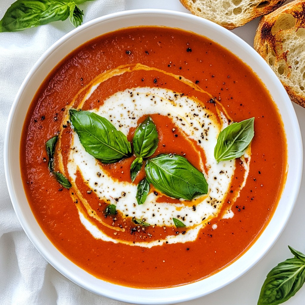 Creamy Tomato Basil Soup Flavorful and Healthy Delight
