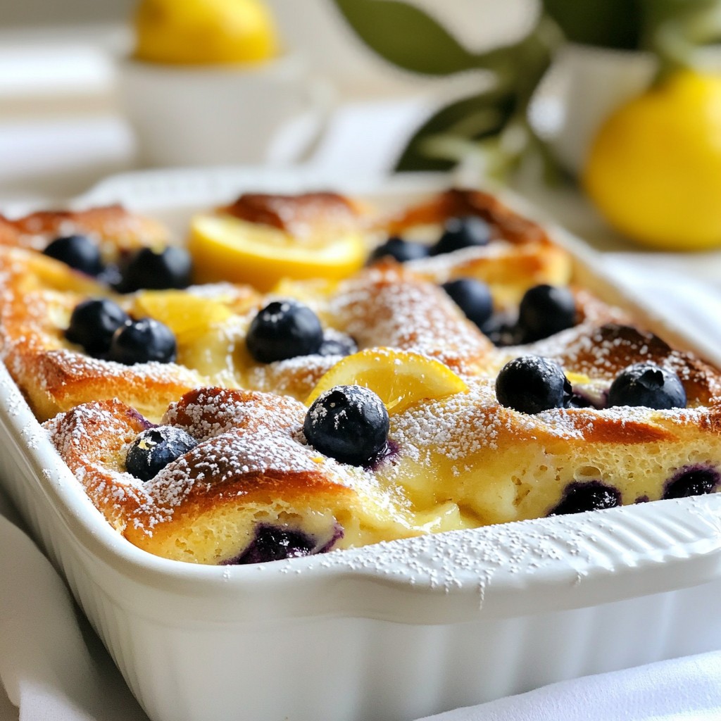 Lemon Blueberry Bread Pudding Delightful and Easy Recipe