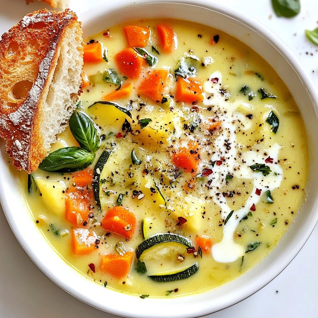 Hearty Simple Dinner Creamy Tuscan Vegetable Soup