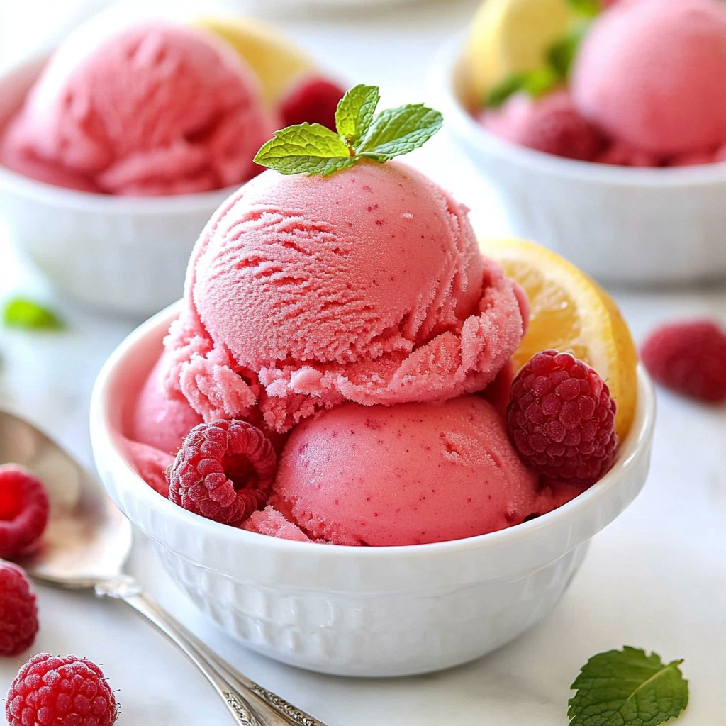 Raspberry Lemonade Sorbet Delightfully Refreshing Treat
